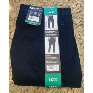 Gerry Men's Water Resistant Fleece Lined Stretch Pants Black (38W x 30L)‎
